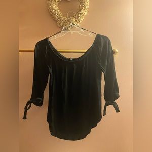 Ambiance WOMens Black Blouse Size Large